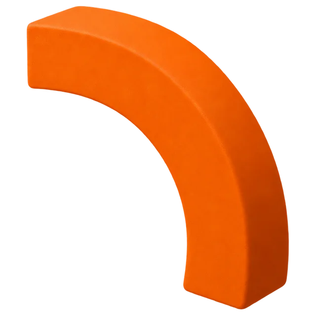En orange båge, en bit av en mätare